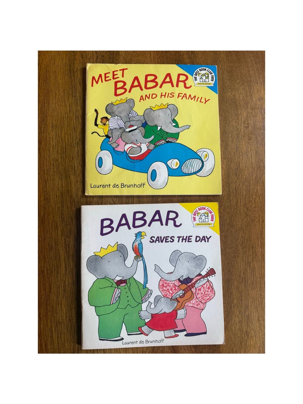Vintage 1970s Babar Book Lot Saves the Day Meet Babar Family